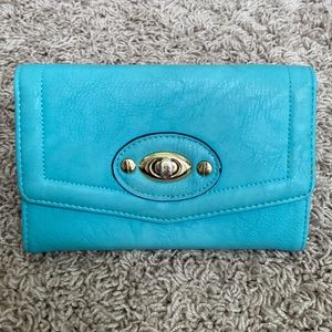 Small blue clutch/ wallet